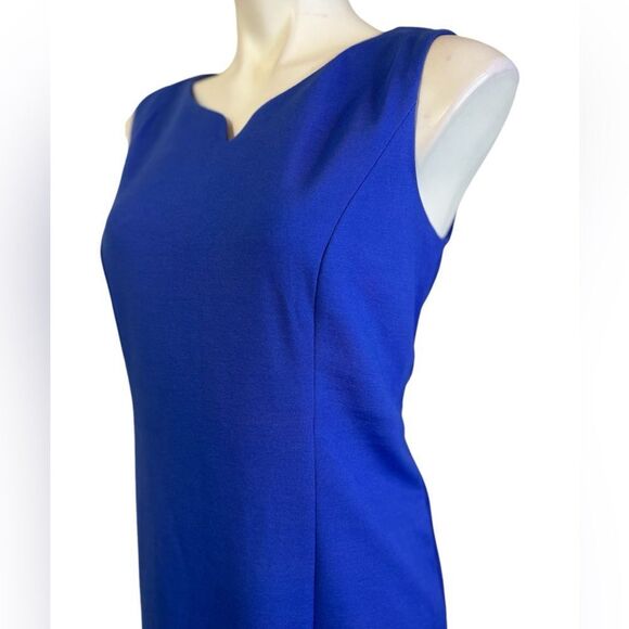 Talbots dress size 8 classic ponte knit sleeveless stretch knee length office -4 - Picture 3 of 6
